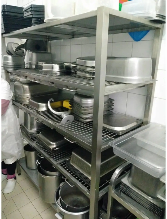 Raft din oțel inoxidabil pentru depozitarea vaselor