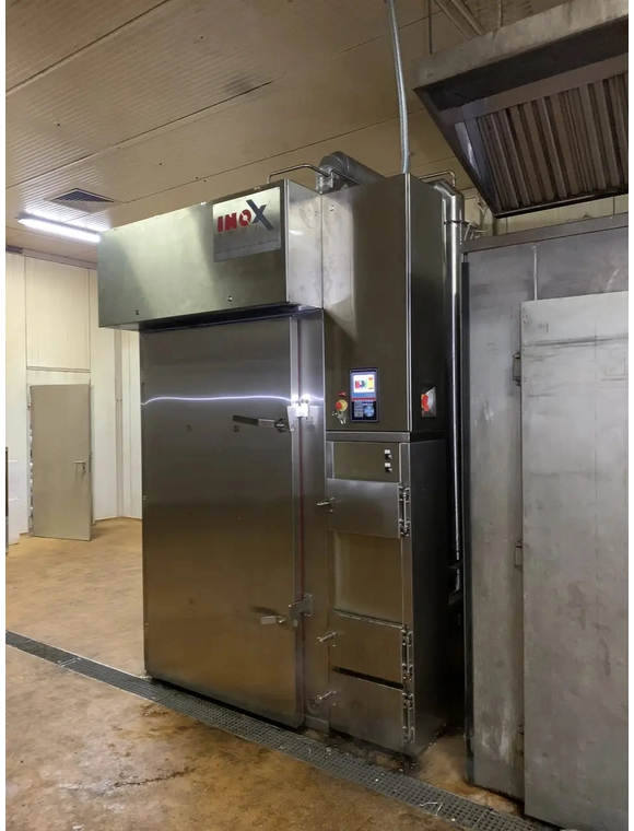 Celulă de fierbere și afumare electrică cu cameră pentru două căruciore thumbnail 3