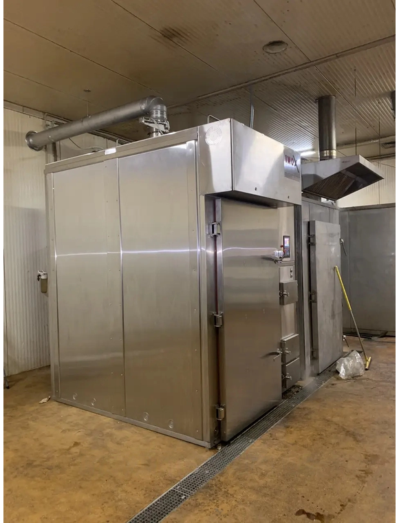 Celulă de fierbere și afumare electrică cu cameră pentru două căruciore